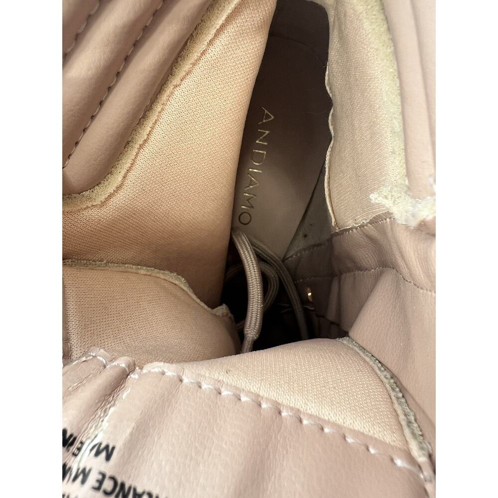 ANDIAMO Womens Size 9.5M Salmon Pink Faux Suede Ankle Boots Zipper Booties - Picture 10 of 14